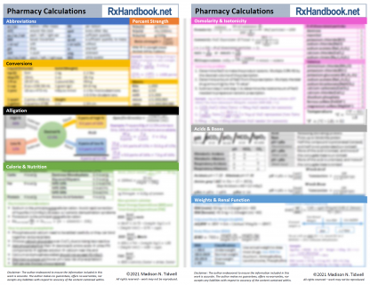 ⭐Special Bundle⭐ RxHandbook 2024 + Pharmacy Calculations Pocket Guide - Image 4