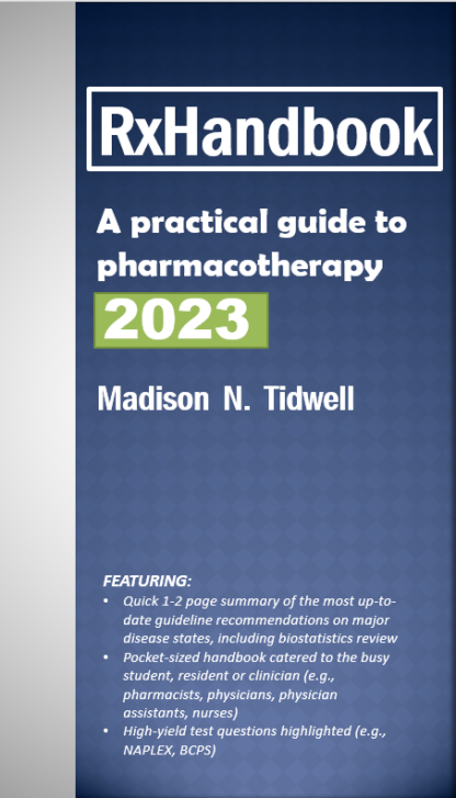 RxHandbook: A Practical Guide to Pharmacotherapy 2023